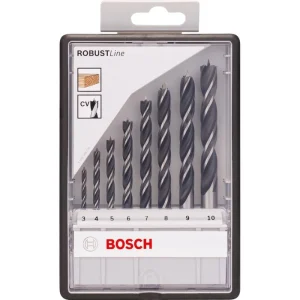 Bosch Bohrer Robust Line, 2607010533, Professional, 8-teiliges Set, 3-10mm, Holzbohrer 6