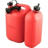 Unitec Benzinkanister Doppelkanister 73756, Kunststoff, Mit Ausgießer, Rot, 5,5 + 3 Liter 5