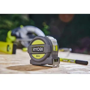 Ryobi Maßband RTM8M, 5132004361, 8m, Mit Nagelöse 12