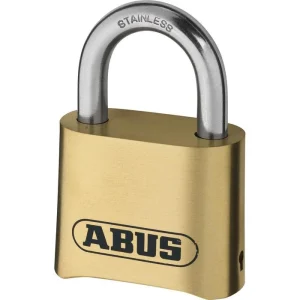 Abus Vorhängeschloss Marine 180IB/50, 52mm, 4-fach Zahlenschloss, Seetauglich, Level 5 Messing 16