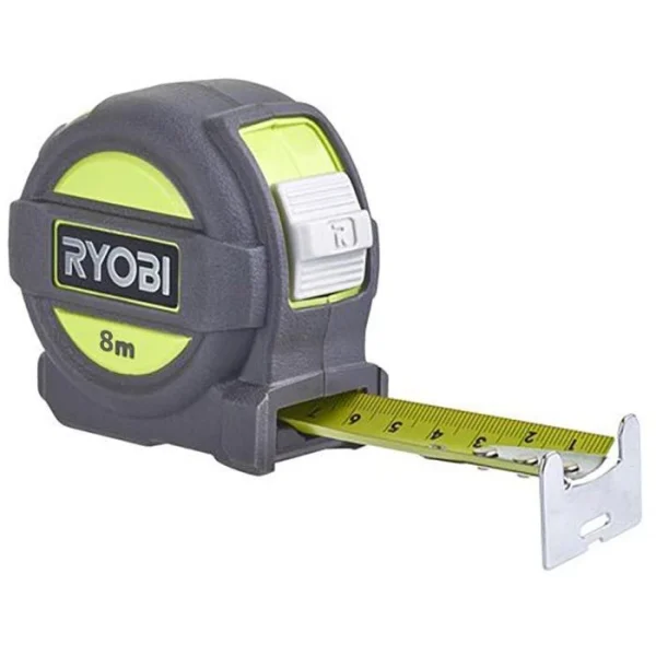 Ryobi Maßband RTM8M, 5132004361, 8m, Mit Nagelöse 1